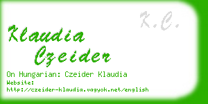 klaudia czeider business card